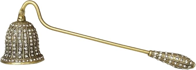 MUXSAM Vintage Candle Snuffer, Handheld Candle Extinguisher with Long Handle Wick Flame Snuffer Metal Candle Accessory for Home Decoration, Bronze Bell