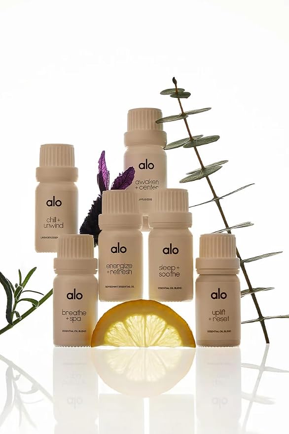 ALO Essential Oil Collection | 6 Essential Oils for Energy, Balance & Relaxation | Boxed Gift Set