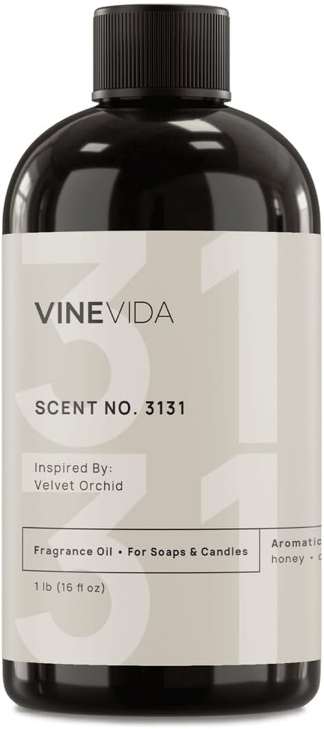 VINEVIDA Scent NO. 3131 Fragrance Oil - 16oz (1lb) - Inspired by: Velvet Orchid Fragrance Oil for Candle Making - Made in USA Candle Scents Scents for Soap Making