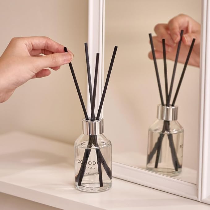 COCODOR Classic Reed Diffuser/Lemon Eucalyptus/3.4oz(100ml)/1 Pack/Fragrance Scent Essential Oil Stick Diffuser Set for Bedroom Bathroom Home Décor