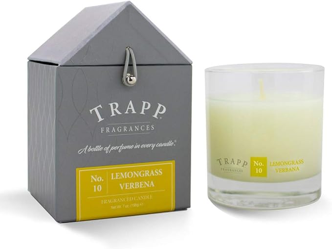 Trapp Signature Home Collection No. 10 Lemongrass Verbena Poured Scented Candle, 7-Ounce