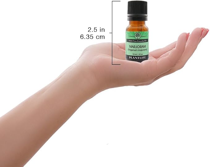 Plantlife Marjoram Aromatherapy Essential Oil - Straight from The Plant 100% Pure Therapeutic Grade - No Additives or Fillers - 10 ml