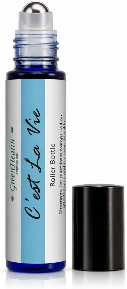 GreenHealth C’est La Vie Essential Oil Roll-On (10 ml) – Pre-Diluted Relaxing Aromatherapy Blend, Ready-to-Use Rollerball, Travel Size Calming Scent