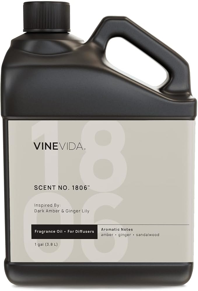 VINEVIDA [128 Oz] Inspired by: Dark Amber & Ginger Lily; Diffuser Oil Refill | Premium Scent Diffuser Oil for Home | Non-Toxic Fragrance