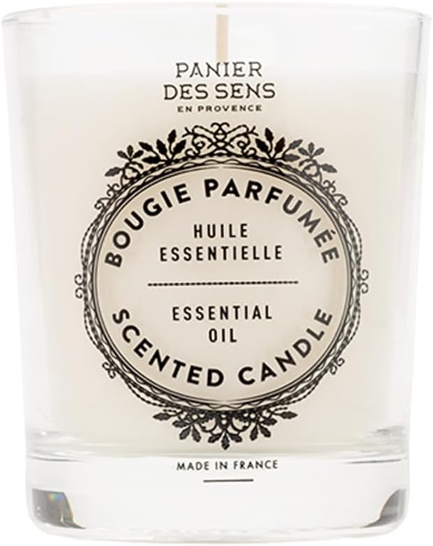 Panier des Sens Citrus Candle - Hand-Poured in Provence, France - Long Lasting Scented Candles - up to 55 Hours Burn Time - Citrus Scented Candle - 100% Natural Cotton Wick - 6.3 oz