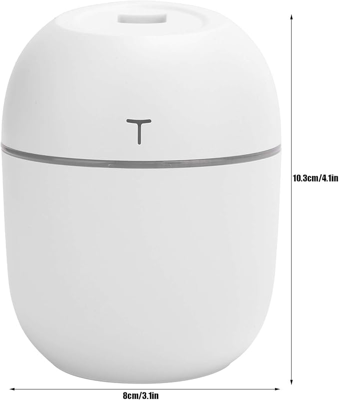DC5V 220ml Aroma Diffuser Humidifier Essential Oil Diffuser with LED Night Light Portable USB Plug in Desktop Humidifier Office Home Car Use(White)