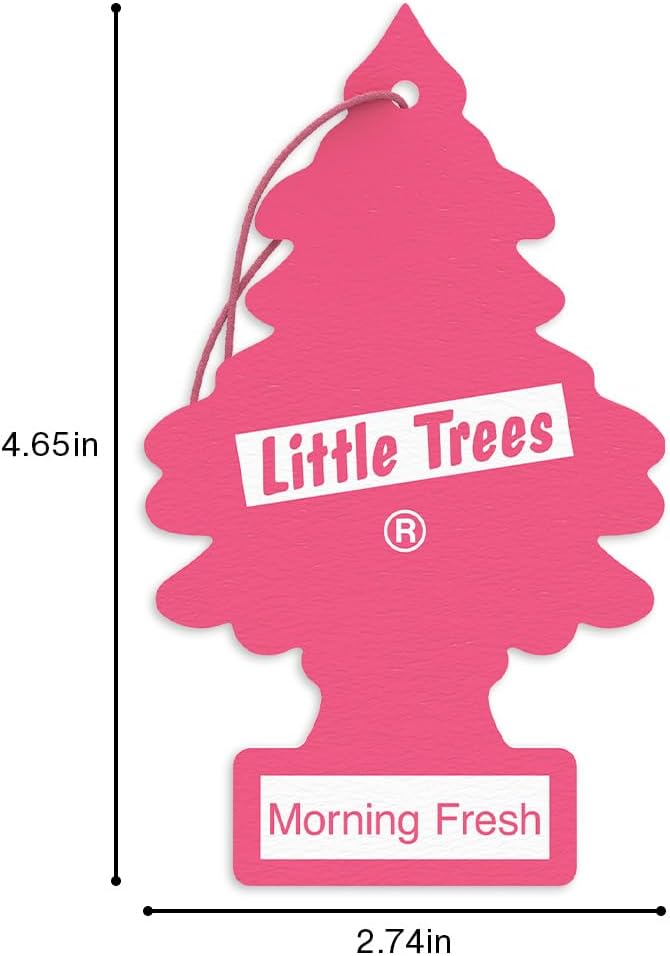 LITTLE TREES Car Air Freshener | Hanging Tree Provides Long Lasting Scent for Auto and Home | 24 Air Fresheners |Morning Fresh