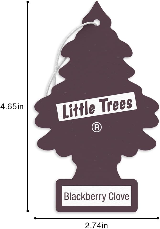 LITTLE TREES Car Air Freshener | Hanging Tree Provides Long Lasting Scent for Auto and Home | 24 Air Fresheners |Blackberry Clove