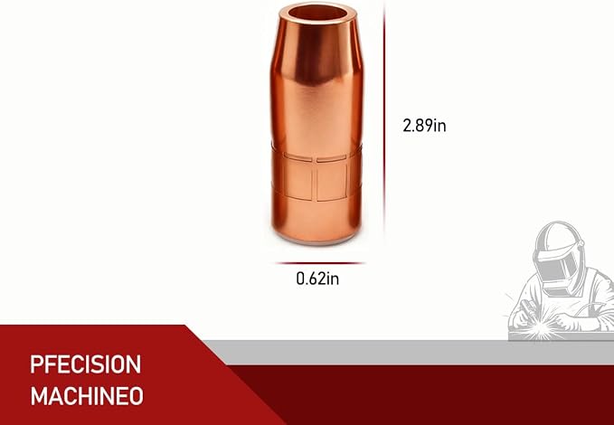5PK N-A5818C Nozzle Large 5/8 Orifice 1/8 Recess For Bernard MIG Welding Guns for Mliier MDX-250 Acculock S N-A5818CM