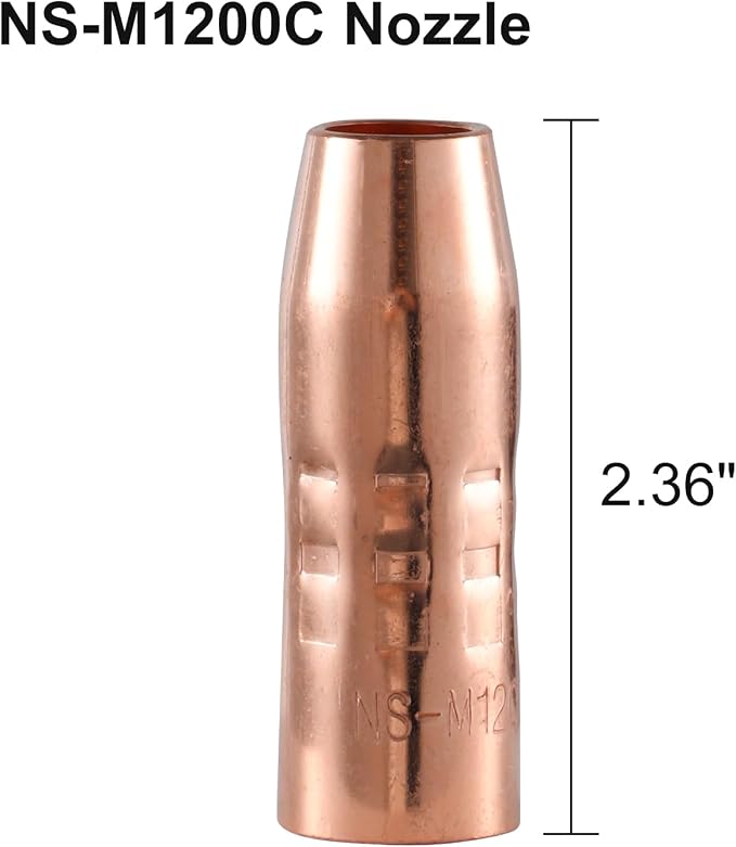 MIG Welding Nozzle NS-M1200C 1/2" Orifice for Miller MDX Series Fits Miller MDX-100 MIG Gun (2-PK)