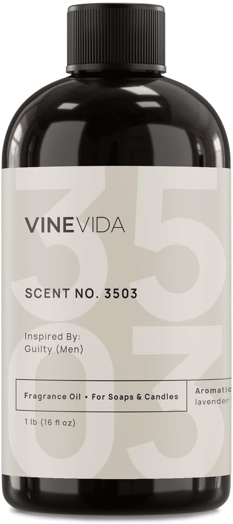 VINEVIDA Scent NO. 3503 Fragrance Oil - 16oz (1lb) - Inspired by: Guilty (Men) Fragrance Oil for Candle Making - Made in USA Candle Scents Scents for Soap Making