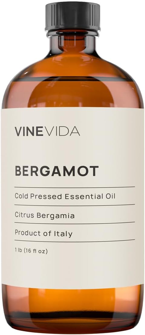 VINEVIDA Bergamot Essential Oil 16 oz - Undiluted, Pure, Vegan, and Sustainable
