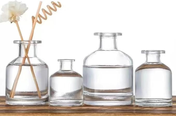 1 Pack 150ml 5 fl oz Clear Glass Diffuser Bottle Empty Refillable Aromatherapy Container for Essential Oils Fragrance Home Scent