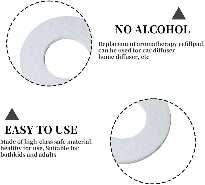 Mini Diffuser Refill Pads, 30 PCS Essential Oil Refill Pad Replacement Refill Pads for Aromatherapy Essential Oil Diffuser Compatible With Humidifier Essential Replacement Microfiber Pad (30)