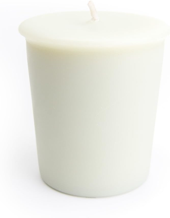 Eucalyptus Leaf Soy Votive Candles - Scented with Essential & Natural Oils - 6 Green Natural Votive Candle Refills - Fresh & Clean Collection