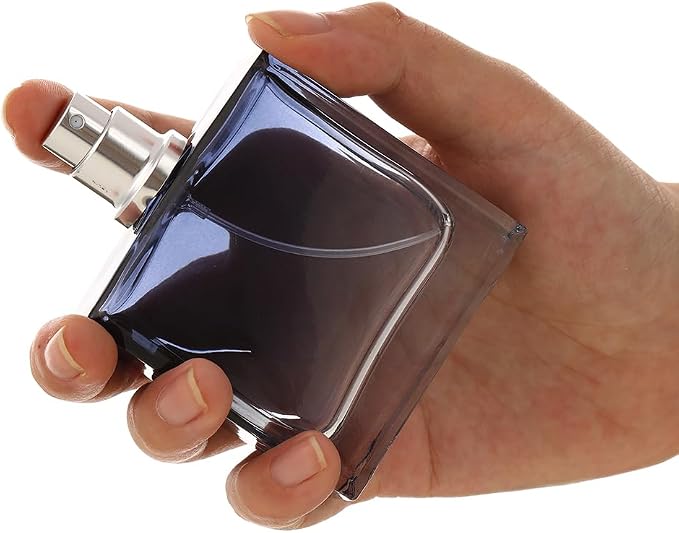 Refillable Cosmetic Spray Perfume Bottle, Empty Glass Fine Mist Atomizer Essential Oil Container for Travel 50ml /1.7oz (50ml)