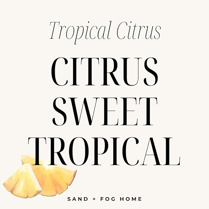 Sand + Fog Tropical Citrus Reed Diffuser | Made with Essential Oils | Fill Your Home with The Your Favorite Luxurious Fragrance
