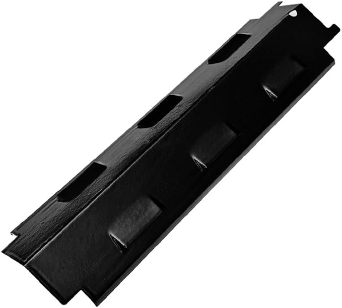 Porcelain Steel Heat Tent, BBQ Heat Plate Shield, Burner Cover, Flame Tamer, Gas Grill Replacement Parts for Charbroil, Brinkmann, Kenmore, Master Forge, 14 5/8 inch x 4 1/4 inch Set of 4 KP734