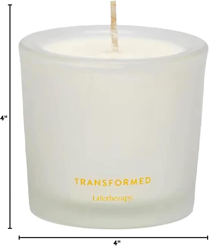 Lifetherapy Transformed Scented Soy Votive Candle, Natural Wax, 2.5 Oz | Scented soy votive candle with clean burn, long lasting fragrance, and natural wax for home décor