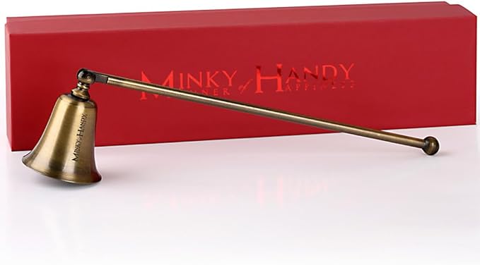 Candle Snuffer Accessory - Brass Design - Safely Extinguish Candle Flames - Home Decor and Gift for Candle Lover (Antique)