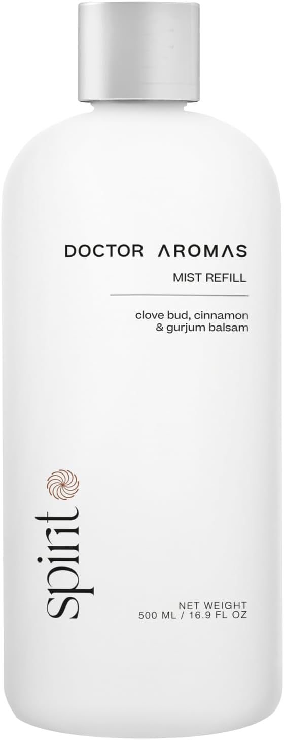 Doctor Aromas Oil Diffuser Essential Oil Blend Refill – Premium Aromatherapy & Home Fragrance, Scent of Clove Bud, Cinnamon & Gurjum Balsam, 16 fl oz (500 ml) (Spirit)