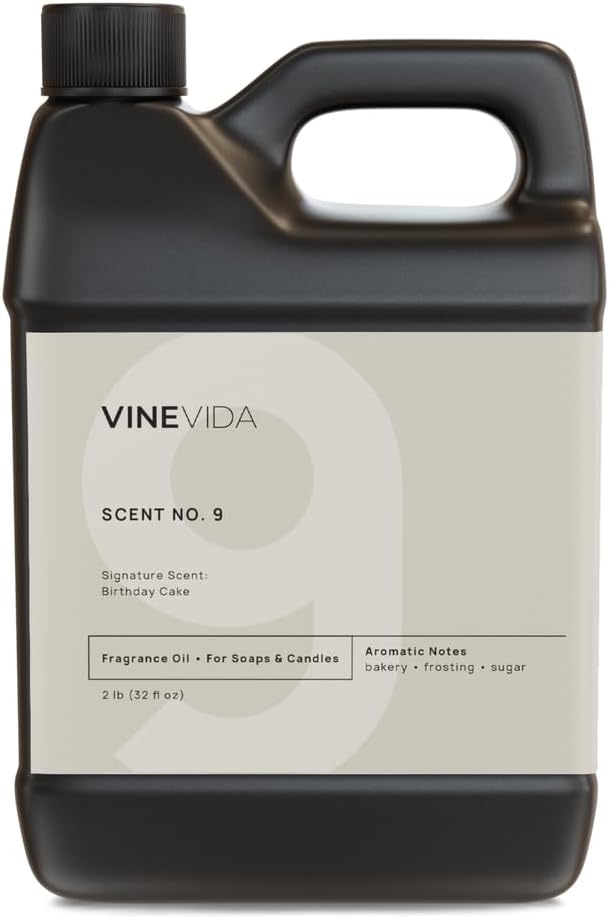 VINEVIDA [32oz] Birthday Cake Fragrance Oil for Candle Making and Soap Making - Premium Candle Scents for Soy Candles