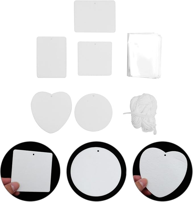 Car Diffuser Pads 61pcs Felt Aromatherapy Replacement Pads Small and Portable Pleasant and Charming Fragrance for DIY Car Air Fresheners