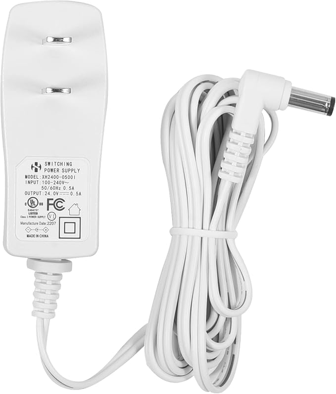 DC 24V 500mA 0.5A Power Supply Adapter for Room Humidifier and Oil Diffuser, Replacement Power Adatper for Air purifiers,5.5 * 2.1mm Tip 5.9FT/1.8M Power Cord,UL Listed
