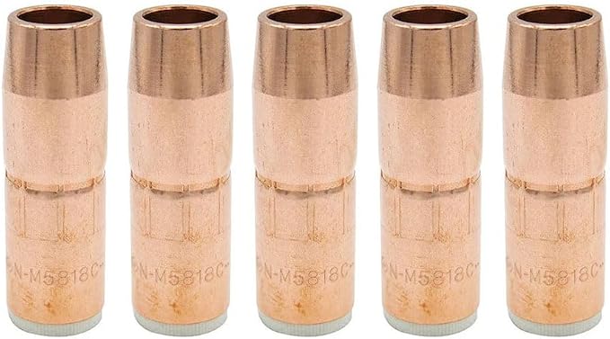Nozzle N-M5818C 5/8" ID 1/8" Recess Compatible with AccuLock MDX Fits Miller MDX-250 EZ-Select Mig Gun MDX250 5PK
