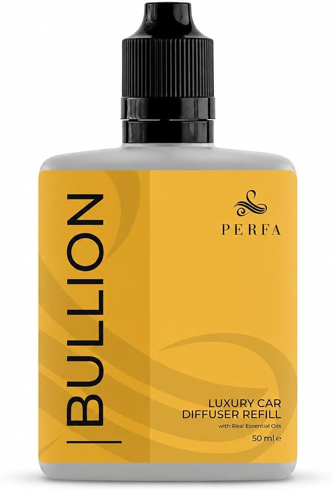 Bullion Car Air Fresheners (Refill) | Affordable Car Air Fresheners for Men | 50ml Diffuser Refill | 6 Months Freshener Long Lasting | Gift-Ready Men's Pefume by Perfa