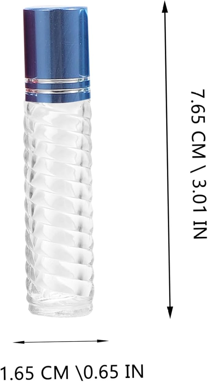 Mobestech 12pcs 5ml Glass Roller Ball Bottles Essential Oil Bottle Kit Refillable Mini Perfume Portable for Travel and Aromatherapy Use Random Color