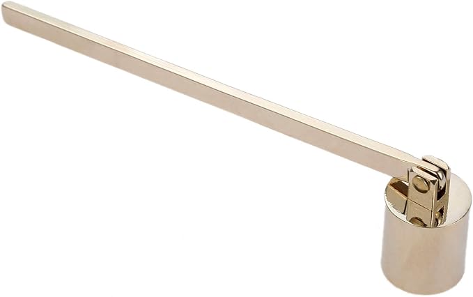 MUXSAM 1Pc 7.5x0.9in Candle Extinguisher Snuffer Candlesnuffers with Long Handle & Straight Tube for Tea Light Candles Wedding Altar Fireplace Church Wedding Candle Fire Extinguishing(Gold.)