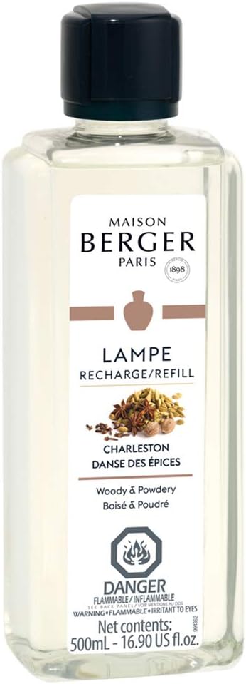 MAISON BERGER Lampe Berger Refill, 500 ml, Charleston | Catalytic Lamp Fragrance Refill, Helps Neutralize Odors, ~80 h Fragrance Diffusion, Made in France