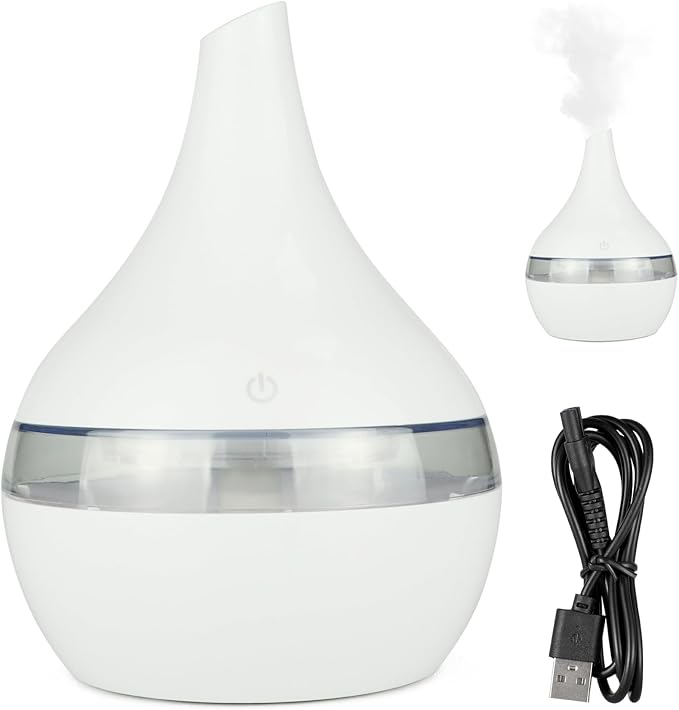 Portable Humidifier USB Humidifier 300ml Air Humidifier Quiet Cool Mist Humidifiers Desktop Portable Essential Oil Diffuser for Bedroom, Home, Office, Plants, Travel Style 2