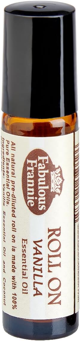 Fabulous Frannie Vanilla Roll On Made with Vanilla Essential Oils and Coconut Carrier Oil 10ml (Pack of 1)