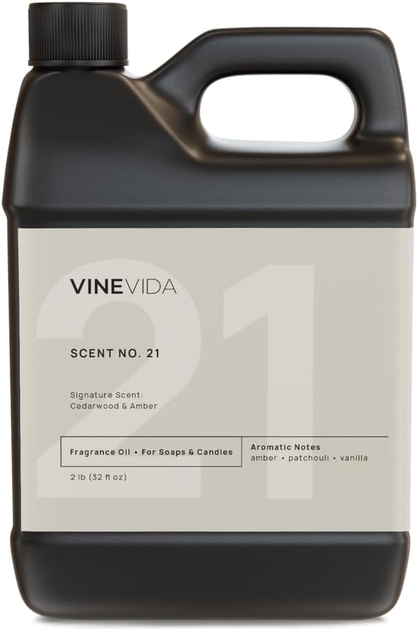 VINEVIDA [32oz] Cedarwood & Amber Fragrance Oil for Candle Making and Soap Making - Premium Candle Scents for Soy Candles
