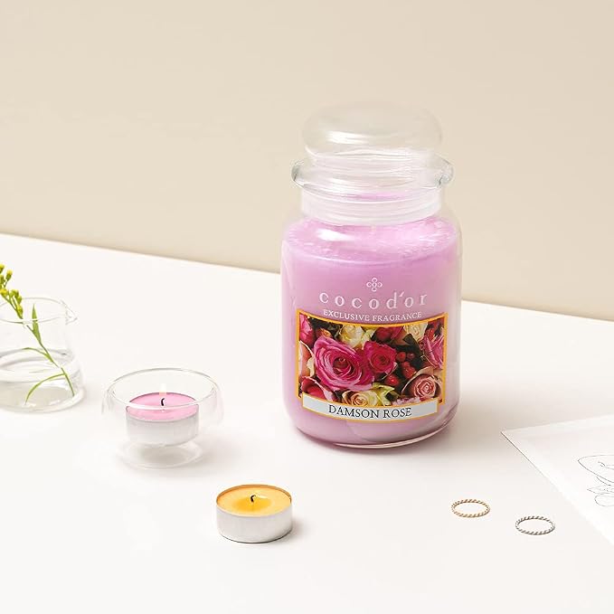 COCODOR Scented Tealight Candles/Black Cherry / 25 Pack / 4-5 Hour Extended Burn Time/Made in Italy, Cotton Wick, Scented Home Deco, Fragrance, Mother's Day