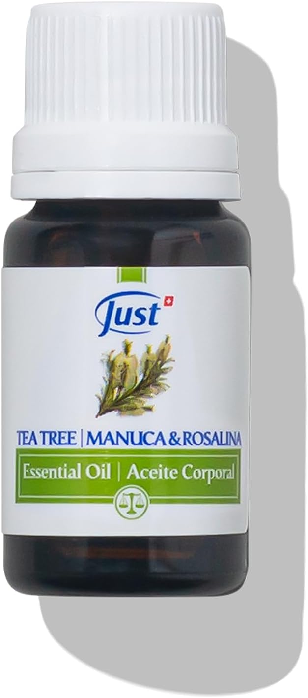 SwissJust Tea Tree Oil 10ml - Promotes Skin Regeneration, Targets Athlete's Foot, Enhances Oral Care and Ensures Hygiene and Intimate Comfort
