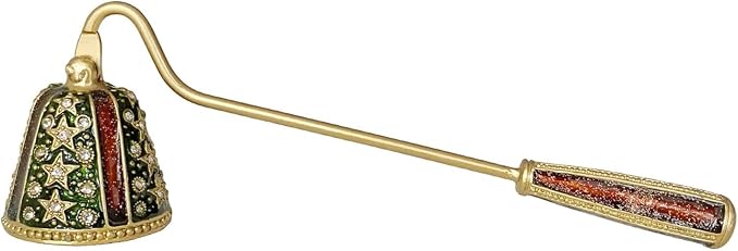 MUXSAM Vintage Candle Snuffer, Handheld Candle Extinguisher with Long Handle Wick Flame Snuffer Metal Candle Accessory for Home Decoration, Star Diamond