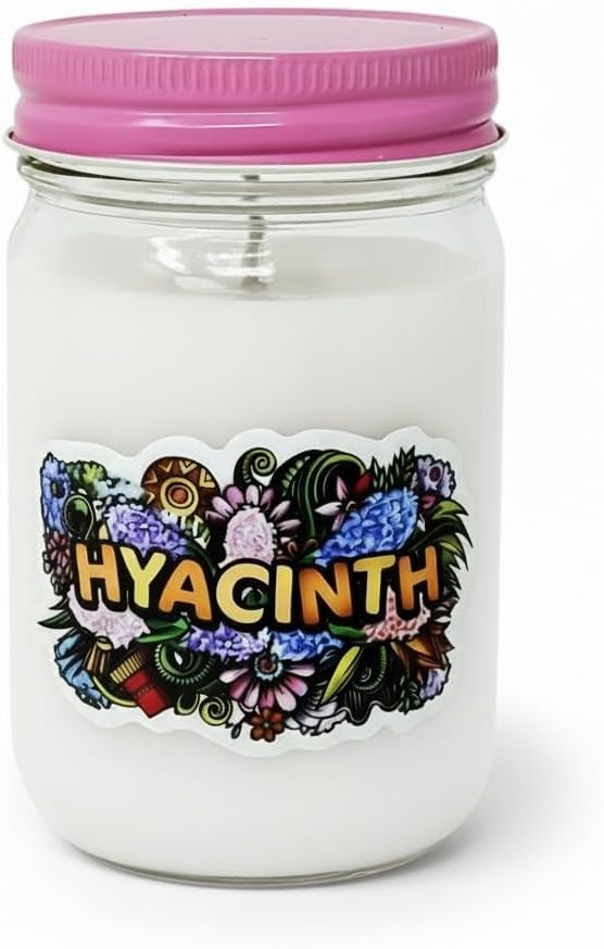 Hyacinth Candle ~ All Natural Premium Soy and Coconut Wax Candle ~ Highly Scented (12oz Glass Jar)