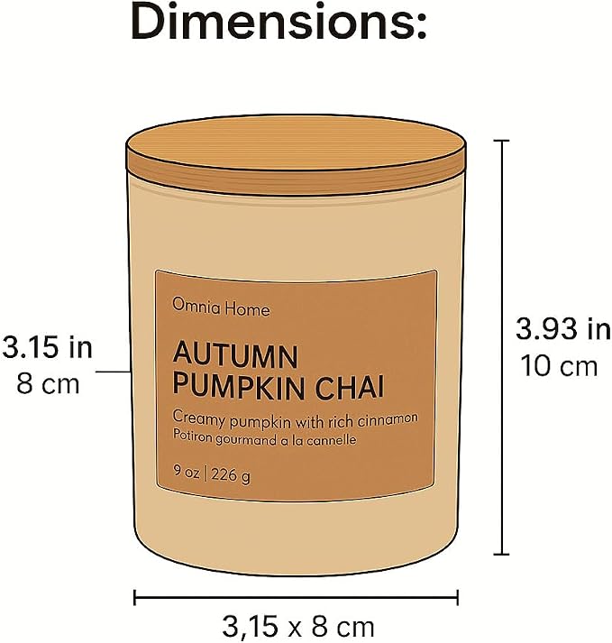 Scented Soy Wax Candle Set 2 Pack – Floral Candles for Home Scented with Notes of Rose, Magnolia & Soft Cedarwood – Refined Home Decor & Gift (Autumn Pumpkin CHAI, Beige, 2 Pack)