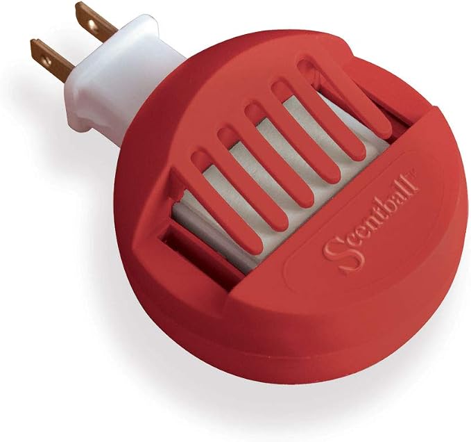 Scentball Plug-in Waterless & Cordless Aromatherapy Diffuser (Red) with 5 Refill Pads, 1 Count