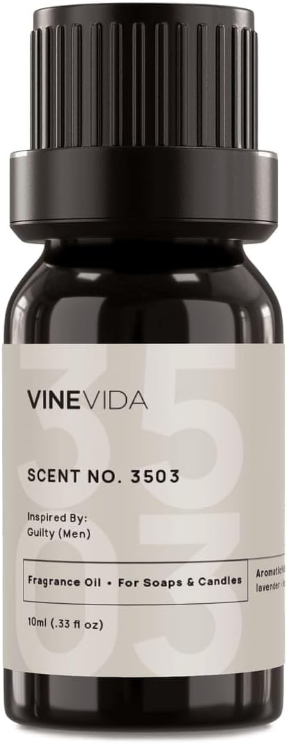 VINEVIDA Scent NO. 3503 Fragrance Oil - 10mL - Inspired by: Guilty (Men) Fragrance Oil for Candle Making - Made in USA Candle Scents Scents for Soap Making
