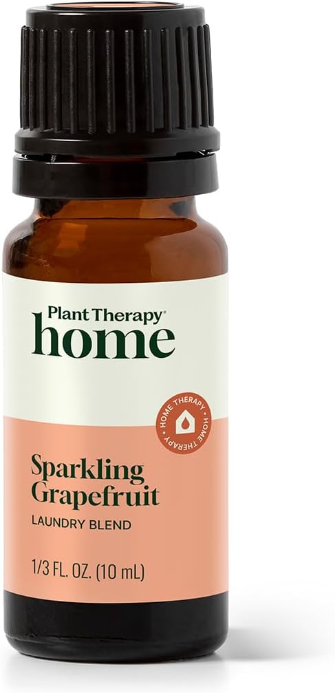 Plant Therapy Home Sparkling Grapefruit Laundry Essential Oil Blend 10 mL (1/3 oz), 100% Pure & Undiluted, Fresh Scent for Washer & Dryer, Natural Laundry Scent Booster
