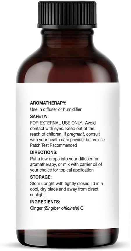 Majestic Pure Essential Oil with Glass Dropper - 100% Pure and Natural - Essential Oils for Diffuser, Aromatherapy, Soap and Candle Making, Ginger Essential Oil, Ginger Oil, 1 Fl Oz