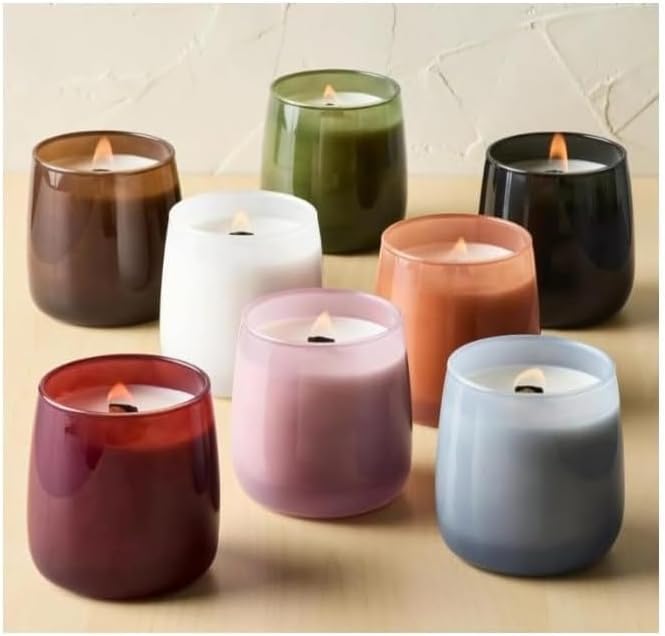 YR BH&G – Luxury Scented Candle, Red Lava Citrus, 14.5 oz Wooden Wick Jar