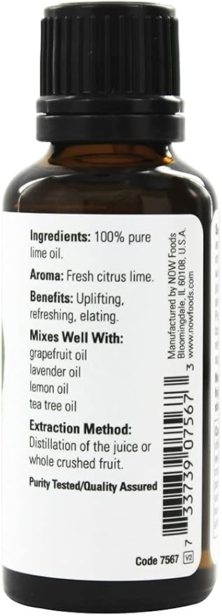 NOW Foods Lime Oil, 1 Fluid Ounce (3 Pack)