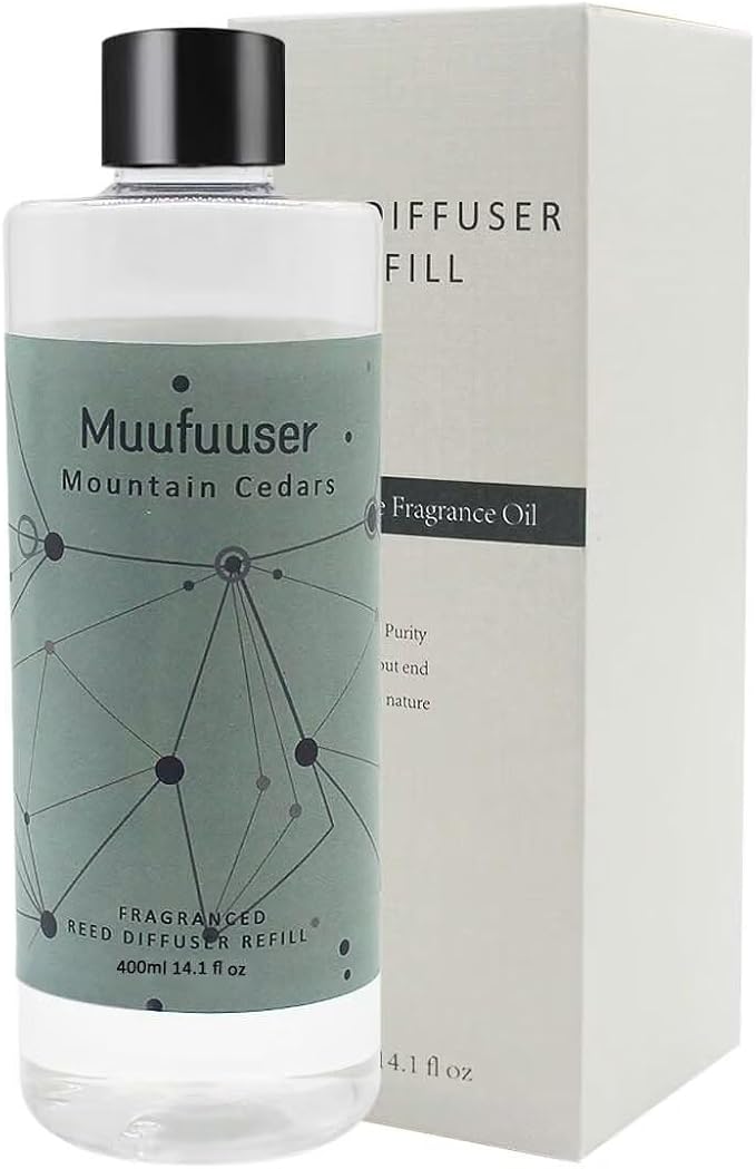 Reed Diffuser Refill 400ml, Scented Oil Refill for Home Fragrance, Long-Lasting Aromatherapy Oils for Reed Diffuser Sticks, Clean Formula with Premium Fragrance Oils, 13.5 Fl Oz (24 Scents