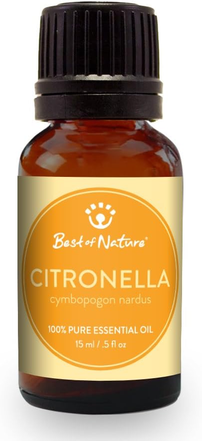 Citronella Essential Oil for Diffuser Aromatherapy – Best of Nature 100% Pure Undiluted Oils for DIY, Home Fragrance, and Topical Use