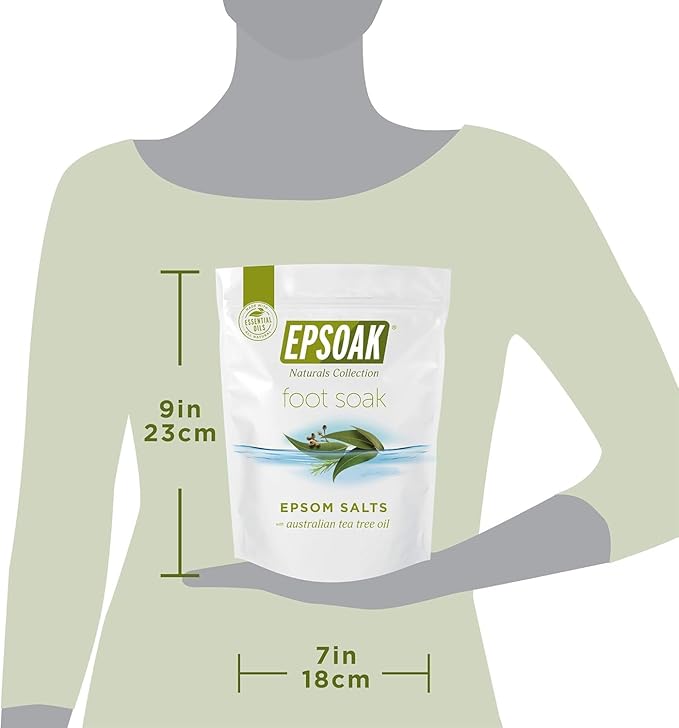 Tea Tree Oil Foot Soak with Epsoak Epsom Salt - 2 Pound Value Bag - Made in the USA